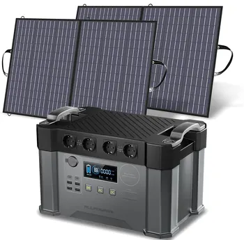 ALLPOWERS Güneş Jeneratör 1500Wh ve 2X100W Solarpanel 4x2000W AC Çıkışları, güneş Mobil Lityum Pil Paketi Açık RV