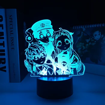 Anime Tuvalet Bağlı Hanako Kun LED Gece Lambası yatak odası dekoru Renkli Gece Lambası Manga Hanako Hediye Akrilik 3D Lamba Dropship
