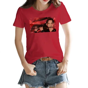 Wei Wuxian-Evcilleşmemiş kadın T-shirt Yenilik Kırmızı Komik Vintage Tees Tops Avrupa Boyutu