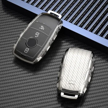 TPU Araba Anahtarı Durum Kapak için Mercedes-Benz 2016 2017 E Sınıfı 3 Düğmeler Uzaktan Anahtar halkalı anahtarlık Benz için Araba Styling