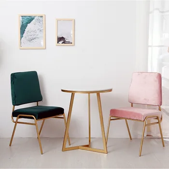 Iskandinav tarzı ışık lüks yemek sandalyesi basit modern net kırmızı sandalye ev restoran arkalığı sandalye tabure müzakere sandalye katı