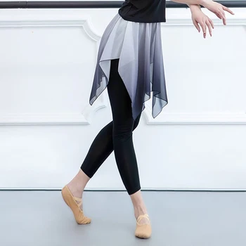 Kadın Yetişkin Bale Dans Uygulama Hakama Şifon Etek Pantolon Modern Dans BodySuit Klasik Dans Modern Dans Pantolon Bale