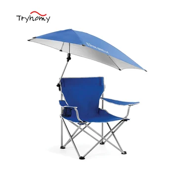 Tryhomy Açık Balıkçılık Sandalye Taşınabilir Katlanır kamp sandalyesi Şemsiye Bardak Tutucu İle Açık Piknik BARBEKÜ Plaj Dinlenme Koltuğu