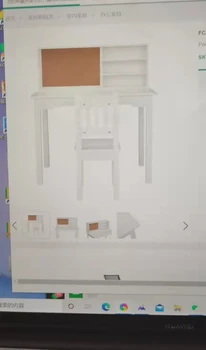 [Çin Hazır Stok] 1 Boyalı Öğrenci Masa ve Sandalye Seti Beyaz 5 katmanlı Masaüstü Çok Fonksiyonlu