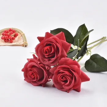 Yapay Gül Gerçekçi Duygu ipek çiçek Doğum Günü Sevgililer Günü Hediyesi Eşi ve Kız Arkadaşı için Ev Otel Düğün Dekorasyon