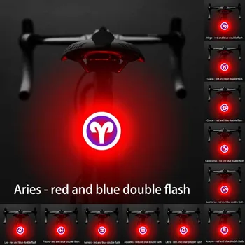 Takımyıldızı bisiklet kuyruk ışık yaratıcı bisiklet aksesuarları 100USB şarj edilebilir gece binmek kuyruk ışık dağ bisikleti arka ışık