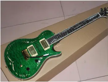 Elektro Gitar Yeşil renk gitaar El Yapımı 6 sokmaları Gitaar Gülağacı klavye