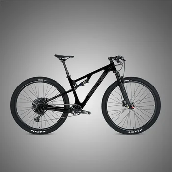 fabrika sıcak satış TWİTTER DEREBEYİ 27.5 / 29 inç dağ bisikleti SX-12Speed profesyonel tasarım çift süspansiyonlu karbon fiber bisiklet