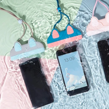 Su geçirmez Telefon Kılıfı Drift Dalış yüzme kiti Sualtı Kuru Çanta Kılıf Kapak İçin Telefon Su Sporları Plaj Havuzu Kayak 7 inç