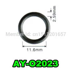 ücretsiz kargo 200 parça kaliteli yakıt enjektörü o ring 11.6*2.59 mm kauçuk contalar için yakıt enjektörü tamir kiti (AY-O2023)