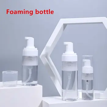 Yeni 1 adet 50/80/100/150/200ml Plastik Köpük pompa şişesi Boş Yüz Kirpik Kozmetik Şişe Temizleyici Sabunluk köpük şişesi