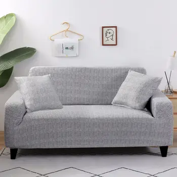 Dört mevsim satış gri her şey dahil elastik kanepeler oturma odası kesit kanepe, kanepe kılıfı l şekli 4 kişilik kanepe kılıfı