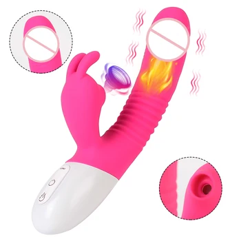 Emme Vibratör Klitoris Enayi 7 Hızları bayanlara Seks Oyuncakları G Spot Yapay Penis 2 in 1 ısıtma Vibratör Vajina Klitoris Stimülatörü