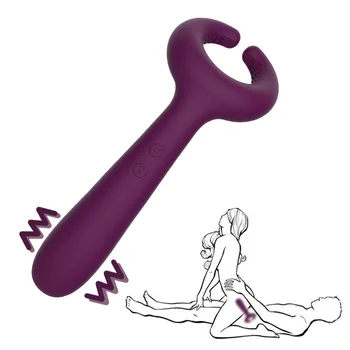 Vibratör Seks Oyuncakları Erkekler için Çift Titreşimli Penis Halkası Gecikme Boşalma Horoz Halka G noktası Klitoris Stimülatörü Anal Yapay Penis oyuncaklar