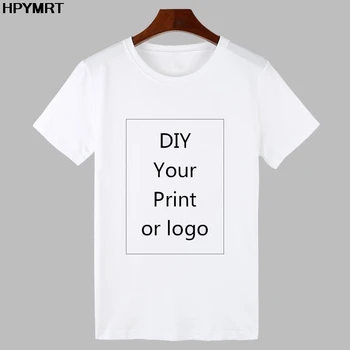 Özelleştirilmiş baskı T Shirt kadın DIY gibi Fotoğraf veya Logo beyaz en Tees ısı transferi süreci t-shirt kadın giyim