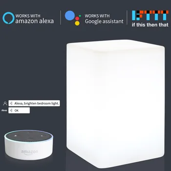Renkli Çocuk Lamba Ortam Gece Lambası Dokunmatik Kontrol RGB Telefon App Kontrolü Alexa Google Ev IFTTT Ses noel hediyesi
