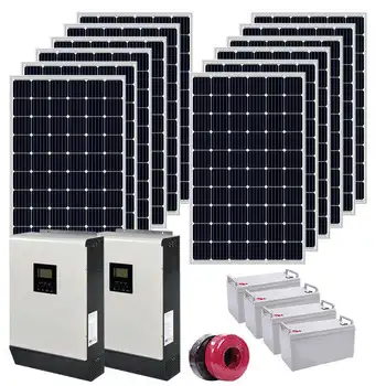 Kapalı ızgara 3000W 3KW Güneş Taşınabilir Jeneratör Güneş Enerjisi Sistemi Cpmplete Kiti güneş güç inverteri Fiyat