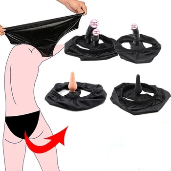 Kadın Elastik Kumaş Bekaret Kemeri Cihazı Pantolon Silikon Fiş Esaret Anal Plug Penis İç Çamaşırı Seks Oyuncak Flört Oyunu