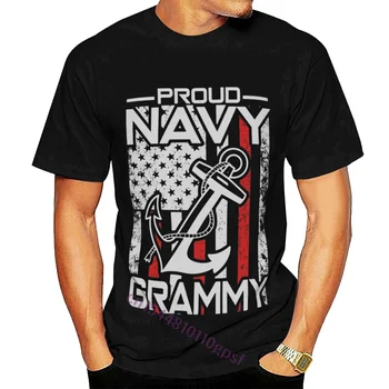 100 % Pamuk Moda O Boyun Özel Baskılı Erkek T Shirt Gurur Donanma Grammy Siyah Komik Kadın T Shirt