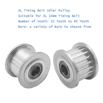 1 Adet 12-20 Diş XL Alüminyum Avara zamanlama kasnağı İle / Olmadan Diş Yuvası Genişliği 11mm Çap 3-15mm 10mm Kemer DIY 3D Yazıcı