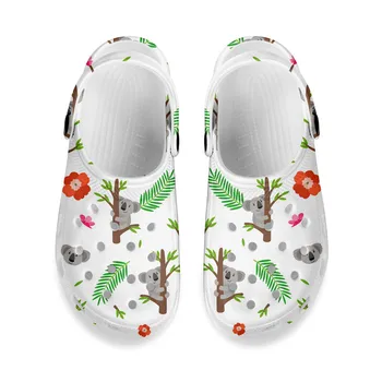 Noisydesigns 2022 Erkek Sandalet Yaz Delik Ayakkabı Takunya erkek EVA bahçe ayakkabısı Güzel Coala Desen Plaj Düz erkek terlikleri