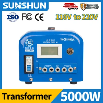 Shunhong 5000w yükseltme transformatörü 110v 220v endüstriyel güç dönüştürücü özelleştirilebilir 5000va 110v 220v 5kva trafo