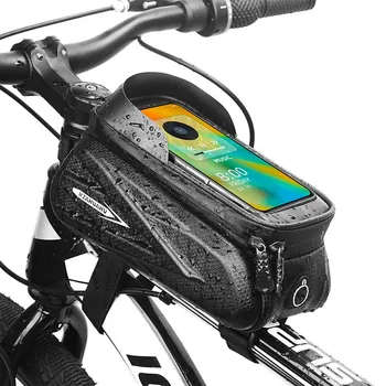 Su geçirmez Bisiklet Üçgen şasi çantası Bisiklet Dokunmatik Telefon Ekran Kılıfı Büyük Kapasiteli bisiklet iskeleti Ön Üst Tüp Çanta Bisiklet Aksesuarları