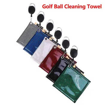 Golf Topu Temizleme Havlusu Su Emici Kulübü Başkanı Temizleyici Taşınabilir Asılı Toka İle Golf Aksesuarları için