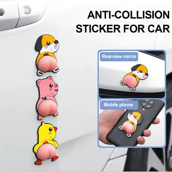 Evrensel Araba Kapı kenar koruyucu Karikatür Sevimli Popo Araba Kapı Koruyucu Sticker Anti-çarpışma dikiz aynası Kapı Tampon Koruyucu