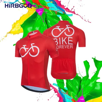 HIRBGOD 2022 erkek Bisiklet Jersey Yeni Stil Yaz Kısa Kollu bisikletçi giysisi Maillot Ciclismo Takımı MTB Nefes Spor
