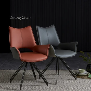 Rahat Döner yemek sandalyeleri Modern Deri Oyun Salonu Sandalye Tasarımcı Koltuk Cep Silla De Comedor İtalyan Mobilya