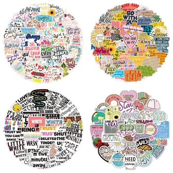 50 adet İngilizce Motivasyon Çıkartmaları Notebooklar İçin Kırtasiye Not Defteri Aşk Sticker Estetik Scrapbooking Malzeme Zanaat Malzemeleri