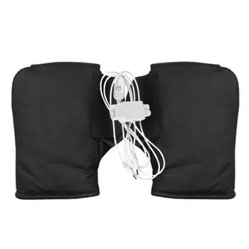 Isıtmalı gidon Muffs ısıtmalı eldiven şarj edilebilir elektrikli 3 ayarlanabilir sıcaklık su geçirmez ısıtma eldivenleri kış termal