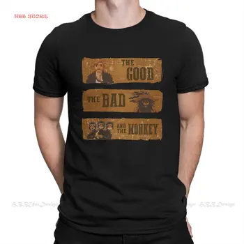 Iyi Kötü Hipster Tişörtleri Maymun Adası Oyunu LeChuck Elaine Guybrush Erkek Grafik Saf Pamuk Streetwear T Shirt O Boyun