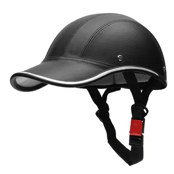 Açık yüz motosiklet yarım kask Retro beyzbol Scooter Güvenlik baret