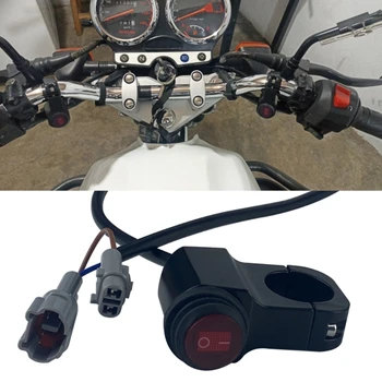 Motosiklet gidonu Geçiş Anahtarı Kapalı basmalı düğme anahtarı Bisiklet Motosiklet Tuning Parçası Far Scooter E8BC