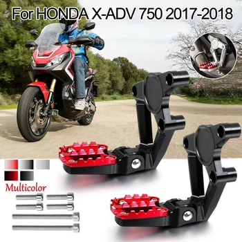 CNC Arka Footrest Motosiklet Katlanır Ayak Kazıklar Pedalı Yolcu HONDA XADV X-ADV 750 2017-2018 Siyah + Kırmızı