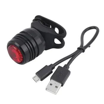 Alüminyum alaşımlı silikon USB şarj edilebilir 3 Modlu Bisiklet Bisiklet kuyruk arka uyarı kırmızı ışık lambası USB kablosu