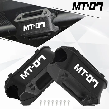 Yamaha MT07 FZ-07 MT07 İZLEYİCİ GT MT için-07 2014-2023 2022 2021 20 Motosiklet 25mm Crash Bar Tampon Motor Koruma Koruma Bloğu