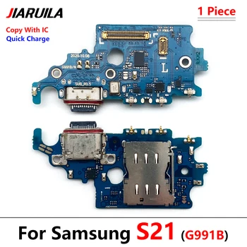 10 Adet Yeni USB Şarj Portu Bağlayıcı Dock Kurulu Flex Kablo Samsung S21 G991B şarj portu Bağlantı