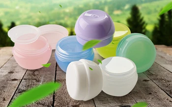 Renkli Krem Kavanoz, Boş Plastik Kozmetik Konteyner, şeffaf kavanoz, Küçük Örnek Makyaj Alt şişeleme tırnak tozu durumda