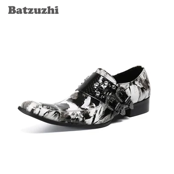 Batzuzhi Lüks Resmi Deri Elbise erkek ayakkabıları El Yapımı En Kaliteli Japon Tarzı Punk Ayakkabı Erkekler Parti Zapatos Hombre