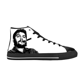Che Guevara Communism Sosyalizm Küba Küba Komik Rahat Bez Ayakkabı Yüksek Top Rahat Nefes 3D Baskı Erkekler Kadınlar Sneakers