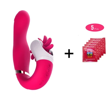Stres oyuncakları Vibratörler Kadın Klitoris Stimülatörü Rotasyon Yapay Penis Oral Dil Yalama Sağlık G Noktası Masaj Seks Oyuncak Kadınlar için