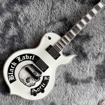 Ücretsiz kargo, Beyaz, özel şekilli, benzersiz, elektro gitar, 2022 yeni pop, high-end özel,