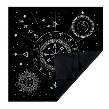 12 Takımyıldızları Astroloji Tarot kart masası Örtüsü Tarot Masa Örtüsü Kart Pedi Sunak Mat Kumaş Tarot Masa Oyunu Ev Deco 2022