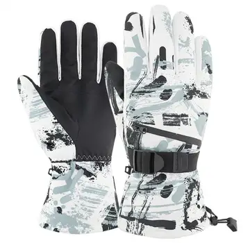 Kayak Eldivenleri Unisex Kış bisiklet eldiveni Sıcak Tutmak Açık Motosiklet dokunmatik ekran eldiveni Artı Kadife Su Geçirmez Sıcak Eldiven