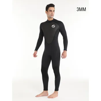 3MM Neopren Uzun Kollu Sıcak Tutmak Wetsuit Sörf Şnorkel Tam Vücut Mayo Erkekler İçin Tüplü Spearfishing Avcılık dalgıç kıyafeti