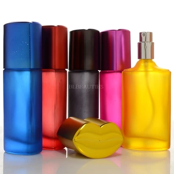 40ml Buzlu Cam Sprey Şişesi Yüksek dereceli Parfüm dağıtım şişesi Kozmetik Gümüş Püskürtme Şişeleri Presleme Boş Şişe