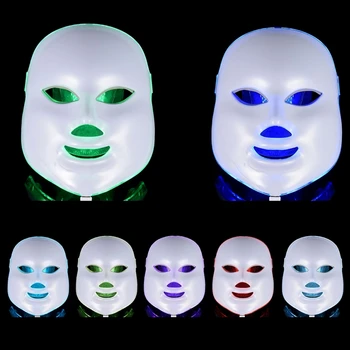 Güzellik foton LED yüz maskesi terapi 7 renk ışık cilt bakımı gençleştirme kırışıklık akne kaldırma yüz Spa